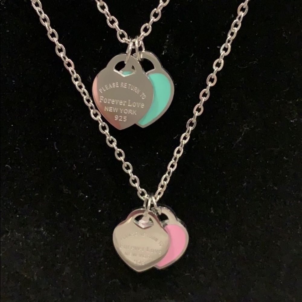 Double heart necklace